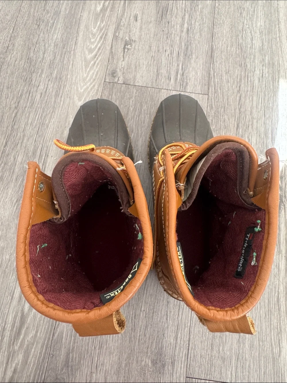 L.L. Bean Brown and Dark Brown Women's Winter Rain Boots